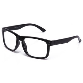 Newbee Fashion - Sporty Fashion Clear Lens Glasses Keyhole Large Squared Style Fashion Clear Frames