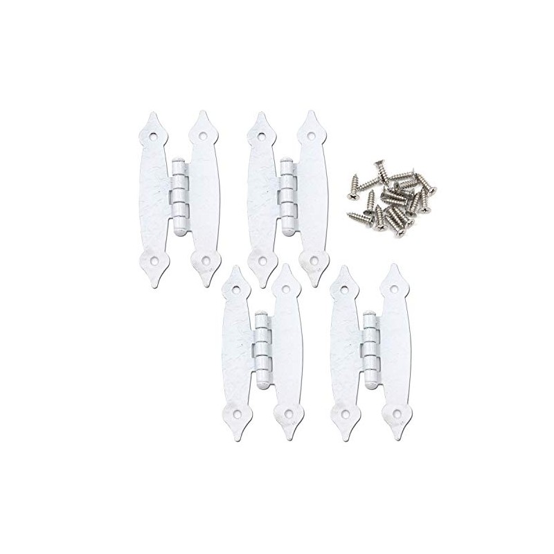 T Tulead White H-Shape Hinges Flush Mount Furniture Cabinet Door