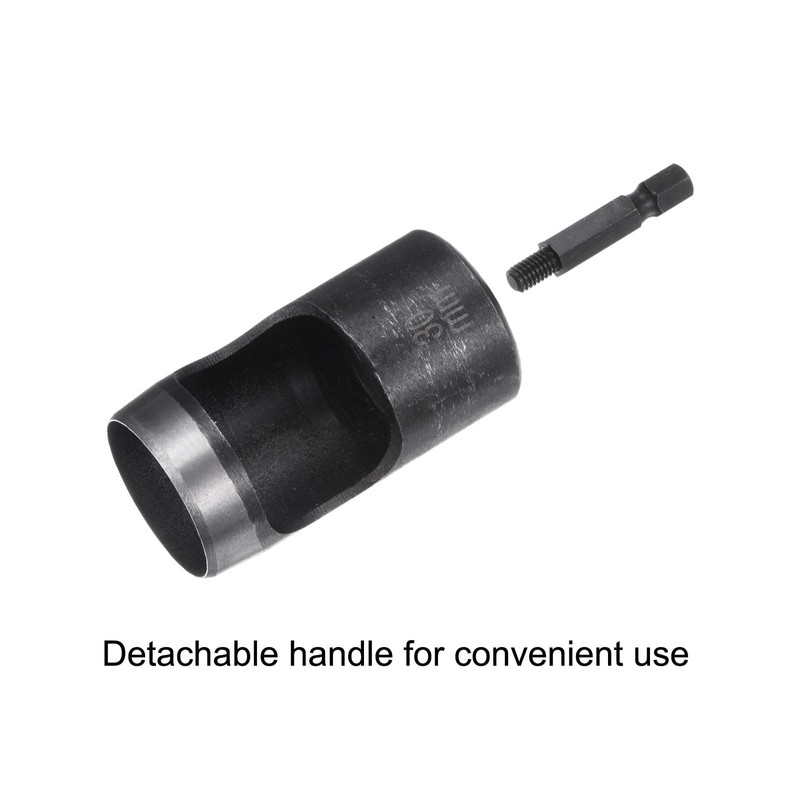 sourcing map Leather Hollow Punch 1/4 Hex Shank for Drills,