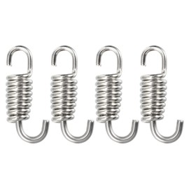 A ABSOPRO Set of 4 Motorcycle Exhaust Spring Silencer Exhaust Pipe Springs Exhaust Springs 43 mm Silver