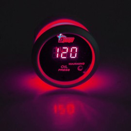 ESUPPORT Car 2" 52mm Digital Oil Press Pressure Gauge Red LED