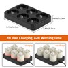 Yme Rechargeable Tea Lights Candles with Charger Storage Base, 6