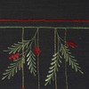 Embroidered Baubles & Mistletoe Xmas Noel Runner Festive Christmas Table
