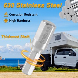 EVRBUL Upgraded Stainless Steel Hex Drive for Camper Truck Screw Jack System Hex Drive Screw Jack Electric Drill Adapter Drill Attachment for Truck Camper Screw Jack System