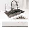 Kitchen Sink Splash Guard, Adhesive Magnetic Sheets Water Retaining Strip -Transparent Acrylic (Frosted) Suitable for Splash Guard for Kitchen Sink Area (17.5x1.2x3.3 in)(1pcs)