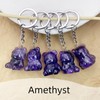 RECKSI Healing Crystal Stone Bear Keychain, Cute Carved Bear Purse