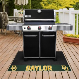 FANMATS 18309 Baylor Bears Vinyl Grill Mat - 26in. x 42in. - Deck Patio Protective Mat | Oil, flame, and UV resistant