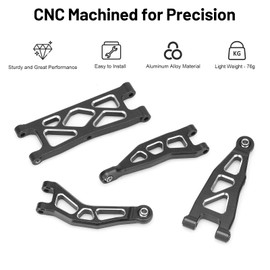 daitoku Front & Rear and Upper & Lower Swing Arms Aluminum Alloy Upgrade Parts for ARRMA 1/18 Granite Grom Typhon