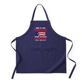 CafePress Puerto Rican Warned You About Apron with Pockets, Grilling & Baking Apron (Dark)