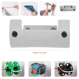 Ksrnsne 2Pcs Garden Hose Reel Holder PVC Wall Mounted Garden Hose Hanger Pipe Holder with 8Pcs Expansion Screws