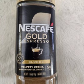 NESCAFÉ Gold Espresso Blonde, Instant Coffee, 3.5 Oz, BLONDE VELVETY CREMA 50 CUPS.