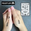 INKARTLINK Temporary Tattoos, 2 Sheets Medium Semi Permanent Tattoo Adult