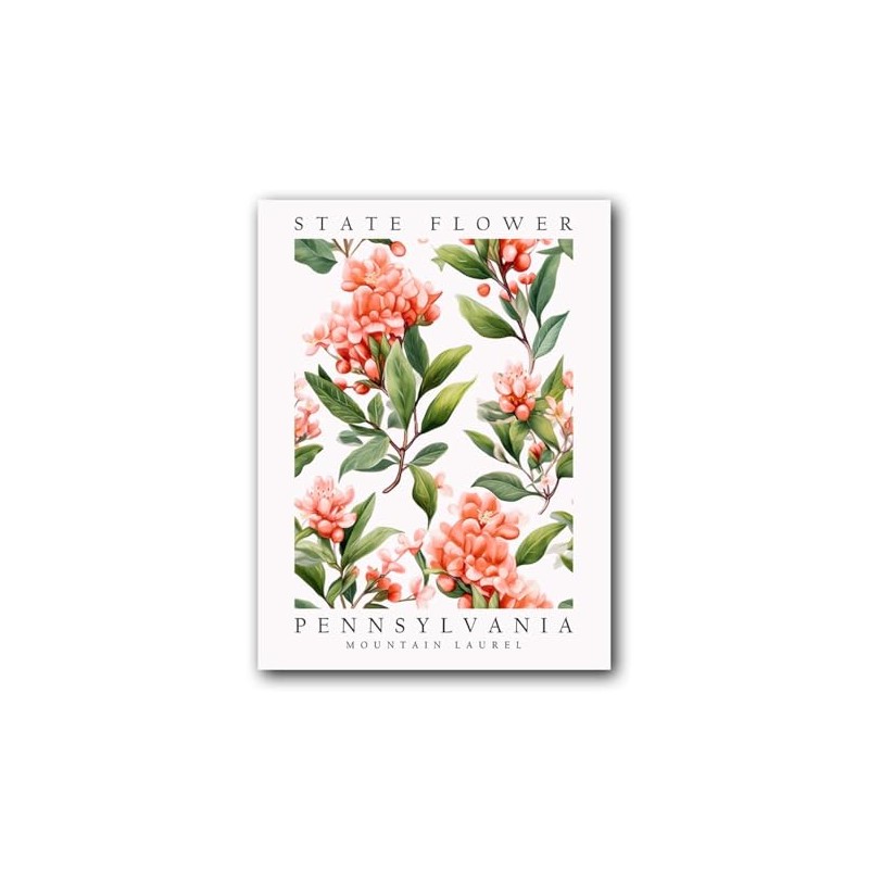 Mountain Laurel, Pennsylvania State Flower, Poster Print, Wall Décor, Multiple