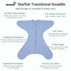 GROWNSY Transitional Swaddle Sleep Sack 3-6 Months, Starfish Design Baby