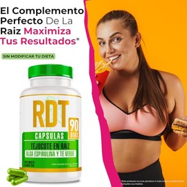 RDT Capsulas RDT Raiz + Espirulina + Te Verde (Extremadamente Eficaz) [Potente Formulacion] - [Complemento Perfecto] - 90 Capsulas Para 90 Dias