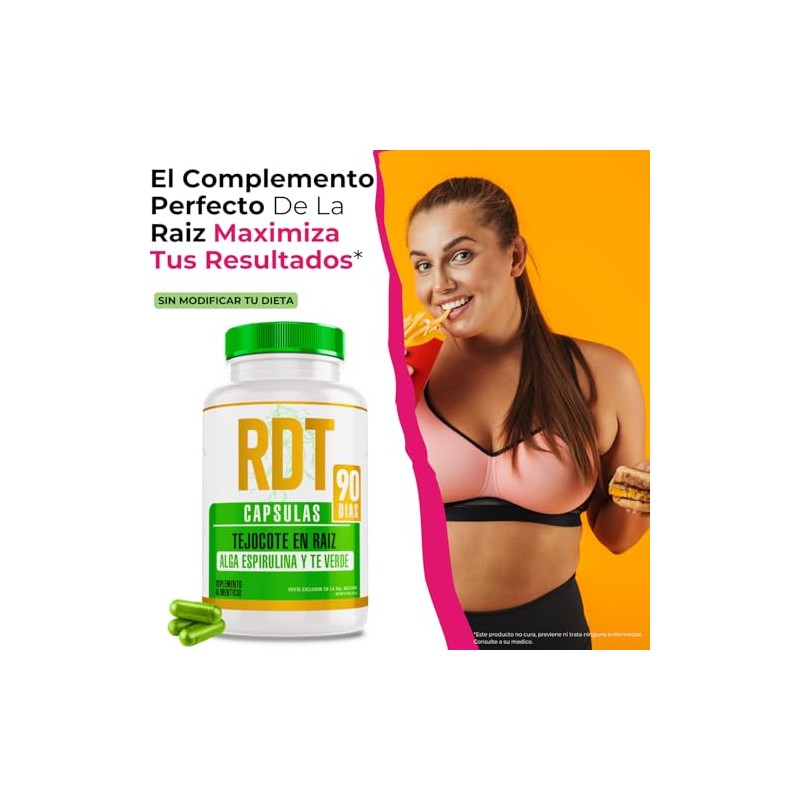 RDT Capsulas RDT Raiz + Espirulina + Te Verde (Extremadamente
