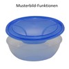 Pack of 3 Round Food Storage Containers Transparent Plastic with