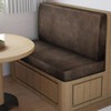 Leather Look RV Dinette Cushion Covers, Stretch Camper Cushion Slipcovers