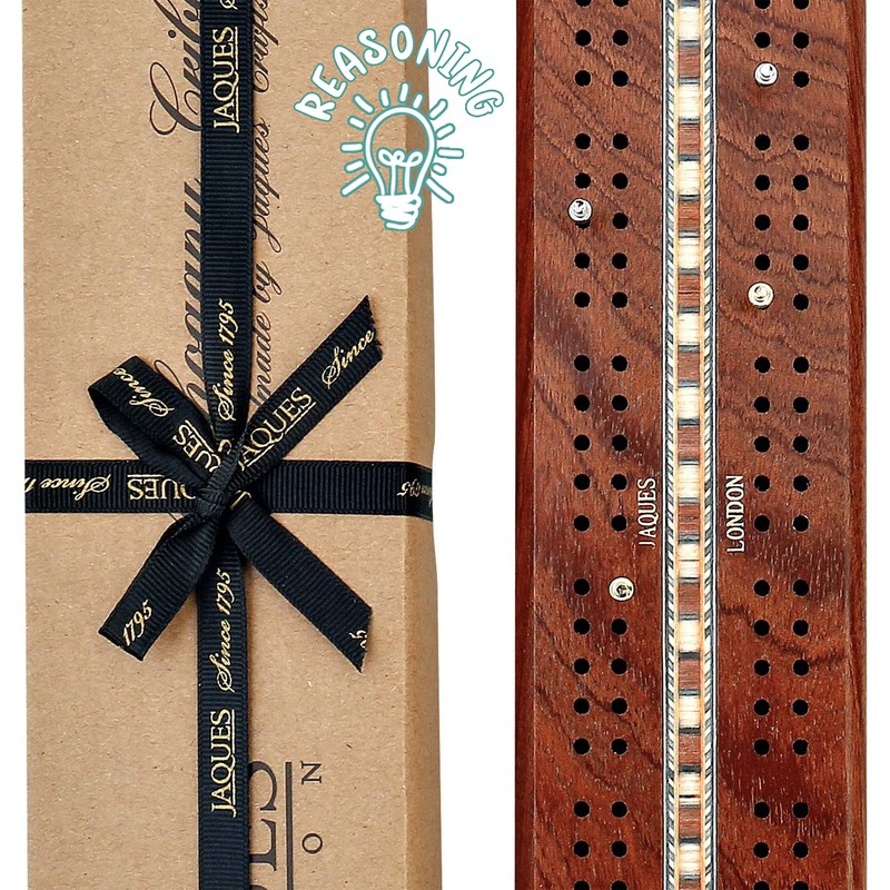 Jaques of London Cribbage Board | Luxury Mahogany Cribbage Board