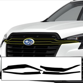 BOGAR TECH DESIGNS Grille Front Chrome Delete Overlay Compatible with Subaru Ascent 2023-2025, Gloss Black