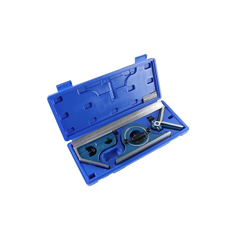 Accusize - 12" 4R Juego de 4 Escuadras Combinadas, #0000-8101