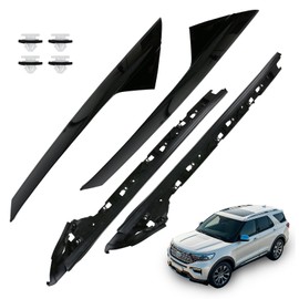 A-Pillar windshield trim Molding Fit for 2011-2019 Ford Explorer, Driver &Passenger Side,Outer & Inner Trim Kit (4 PCS) Replace 926-450,926-451,BB5Z7803137AA,BB5Z7803145AA, BB5Z7803136AA,BB5Z7803144AA