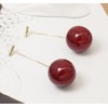 Yiqeenho Cherry Earrings for Women 3D Red Cherry Dangle Earrings