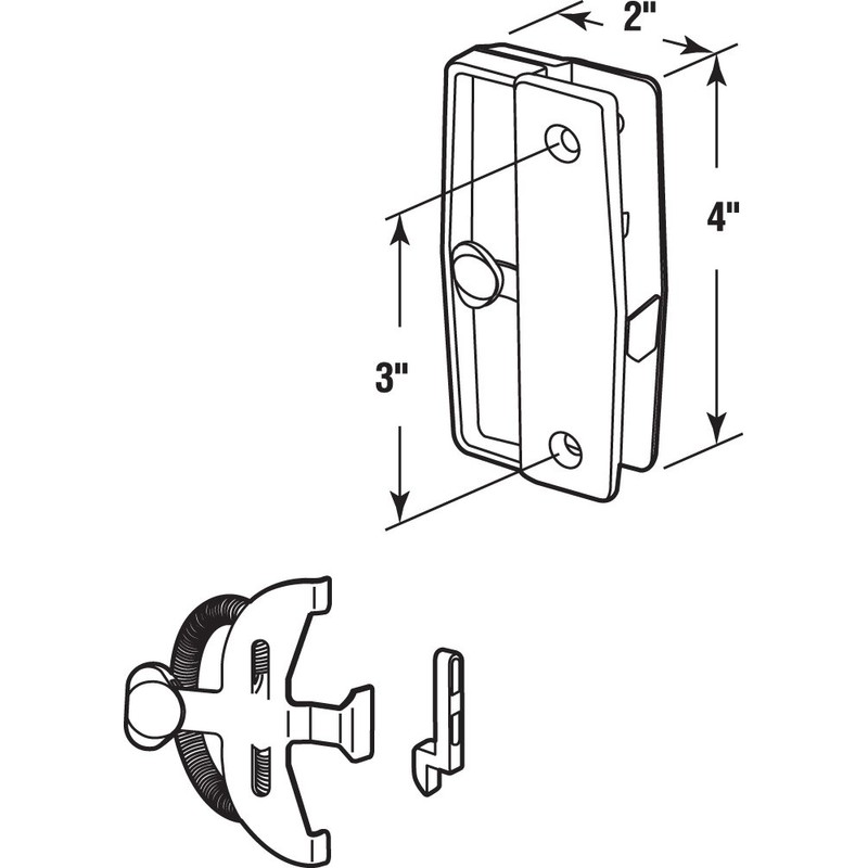 Prime-Line A 139 Black Plastic Mortise Style Screen Door Latch