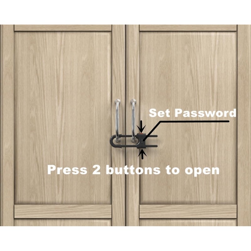 4 PACK Baby Safety Sliding Cabinet Door Code Locks Child