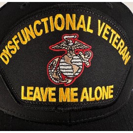 Dysfunctional Veteran Hat Black Ball Cap MC (Mesh Back Trucker, Black)