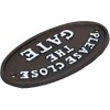 AB Tools Please Close The Gate Black Cast Iron Sign