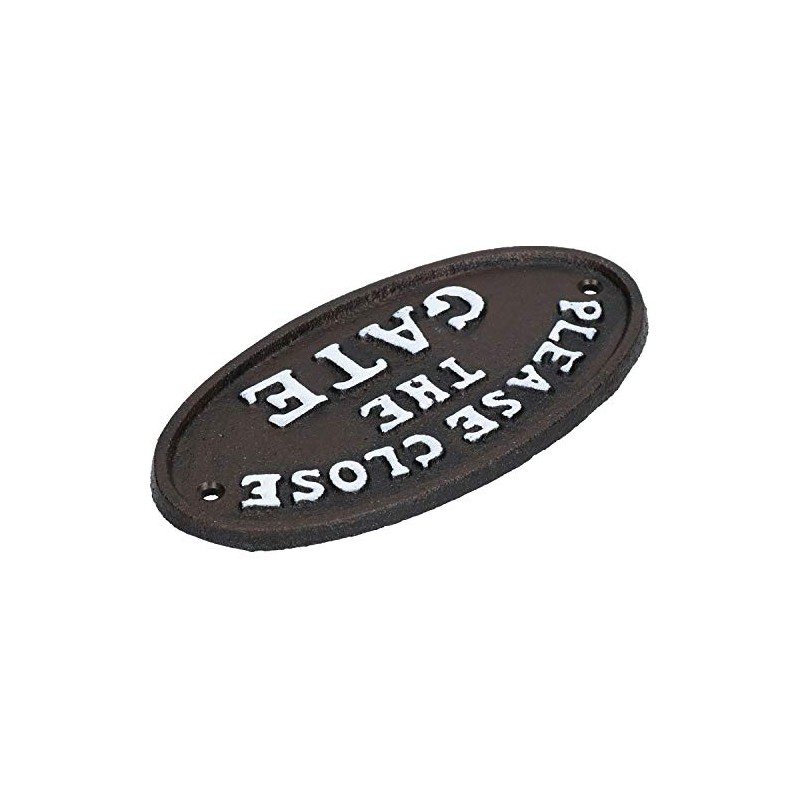 AB Tools Please Close The Gate Black Cast Iron Sign