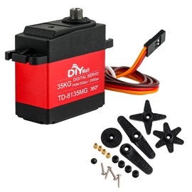 Geekstory 35KG TD-8135MG 360 Degree Servo Motor Digital Coreless Continuous Rotation Servo Large Torque Full Metal Gear for DIY Robot Robotic RC Car