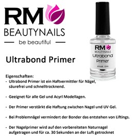 Ultrabond Primer Nail Glue Agent for Gel Nails Acrylic Nails Nail Design, 12 ml