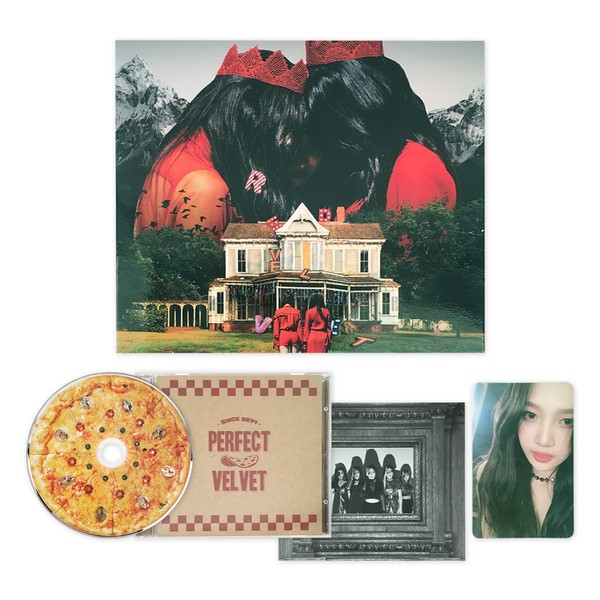 RED VELVET - 2nd Album [Perfect Velvet] Sleeve Box + Jewel Case + CD + Photo Book + Random Card + 2 Pin Button Badges + 4 Extra Photocards
