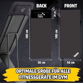 MüggenStick Gym Towel 50 x 100 cm Also Possible with Desired Text, Ideal as a Fitness Towel, Bath Towel, Travel Towel & Beach Towel, Compact, Lightweight and Quick Drying (Grey, No Personalisation)