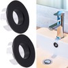 2PCS Black Overflow Ring,Sink Overflow Cover Bath Overflow Cover Replacement