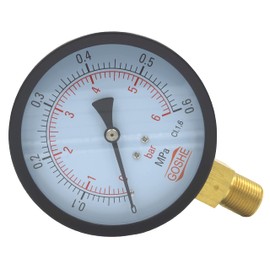 100mm 10 Bar Side Entry Manometer Pressure Gauge M20x1,5 + 1/2" BSP Reduction