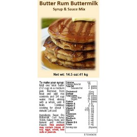 The Prepared Pantry Butter Rum Buttermilk Syrup & Sauce Mix