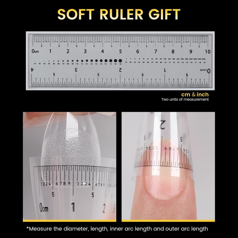 BORN PRETTY Nail Tips 288pcs Ultra Thin Clear Sanding Natural