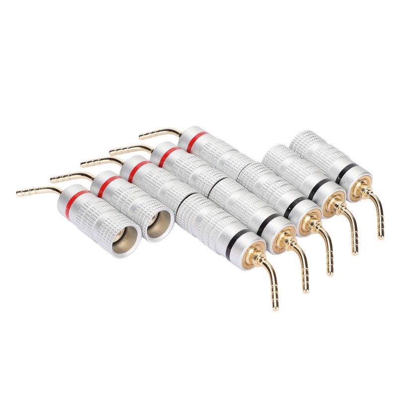 10pcs Banana Plug Needle Type Professional 24K Gold Plated Speaker