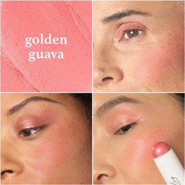 Julep Julep Skip The Brush Cream to Powder Blush Stick - Golden Guava - Blendable and Buildable Color - 2-in-1 Blush and Cheek Makeup Stick