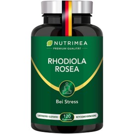 Rhodiola Rosea Capsules Rose Root Extract - High Dose, Laboratory Tested - 3200 mg - 8:1 Extract 3% Salidroside - Stress & Fatigue - Concentration & Cognitive Skills - 120 Vegan Capsules