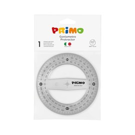 Morocolor PRIMO 360° Protractor 12 cm Smoke Grey Colour Anti-Glare Stable and Resistant Easy to Read High Precision Ideal for Technical Drawing