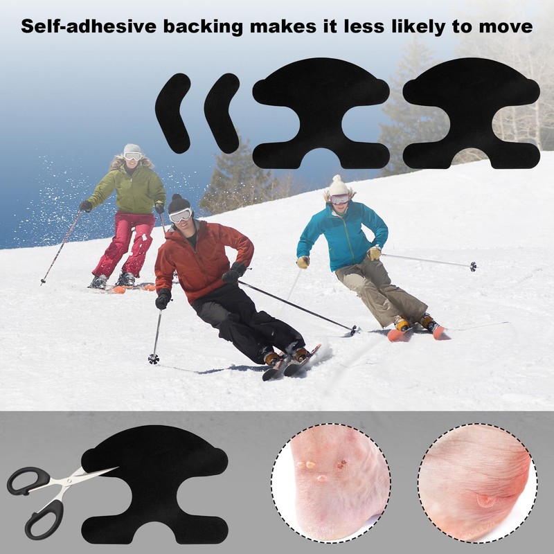 lasuroa 10pcs Ski Snowboard Boots Fitting Pads, EVA Self-Adhesive Snowboard