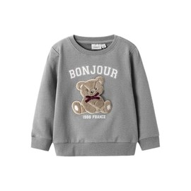 NAME IT Nmfrear LS Sweat Bru, Grigio, 110
