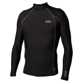 O'Neill Men's Standard Premium Skins Graphic L/S Rashguard, Black/Rasta