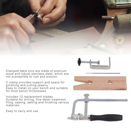 ZJchao Juego de Sierra de Joyería Profesional 3 en 1, Madera y Acero Inoxidable con 144 Hojas para Fabricación de Joyas, Carpintería, Manualidades
