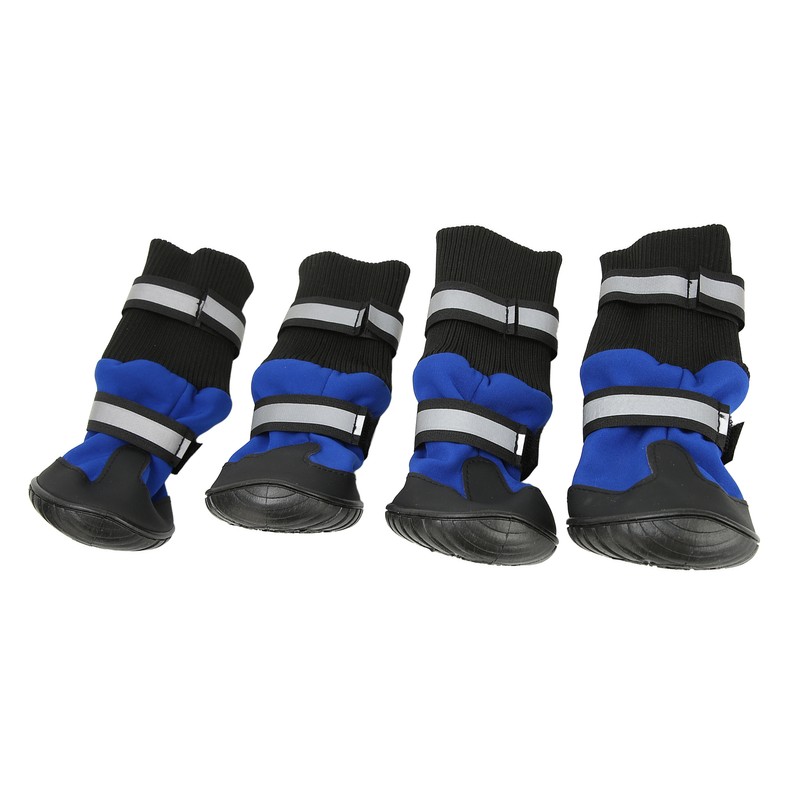 4Pcs Dog Boots Waterproof Pet Booties Reflective Breathable Wearproof High