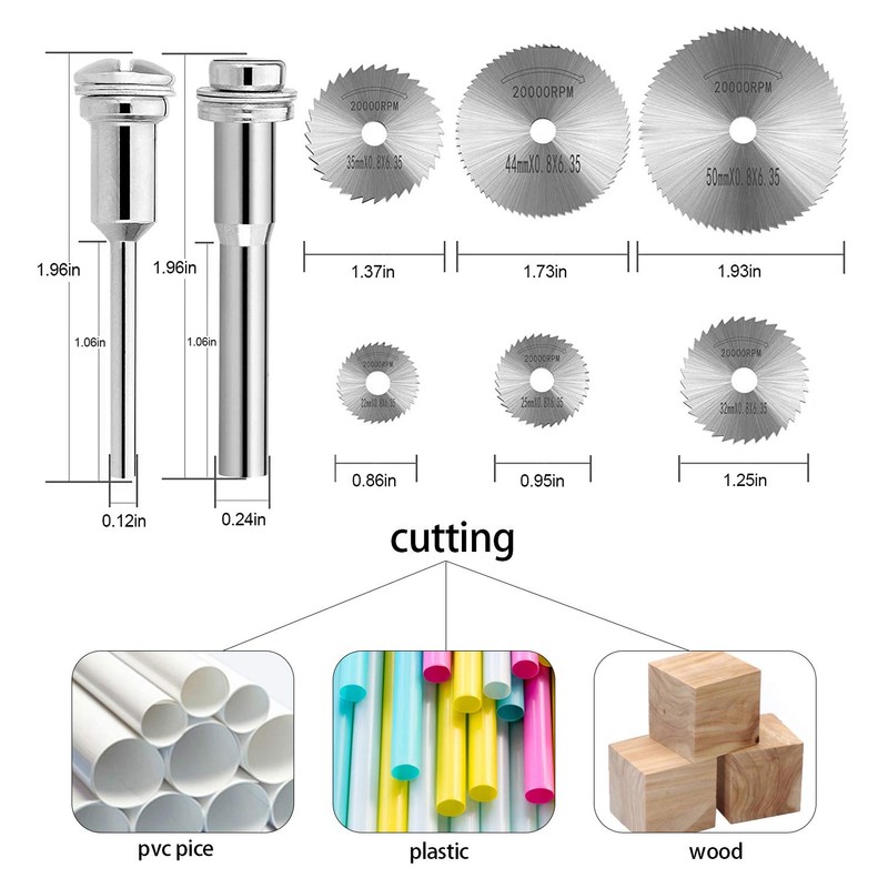 60Pcs Rotary Cutting Wheels Tool Kit, Resin Cut Off Wheels